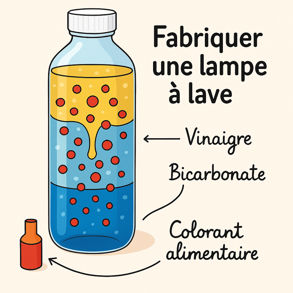 Fabriquer une lampe à lave CM1